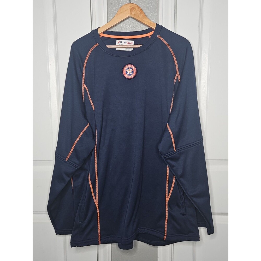 Majestic Houston Astros MLB Authentic Collection Training Pullover Long Sleeve